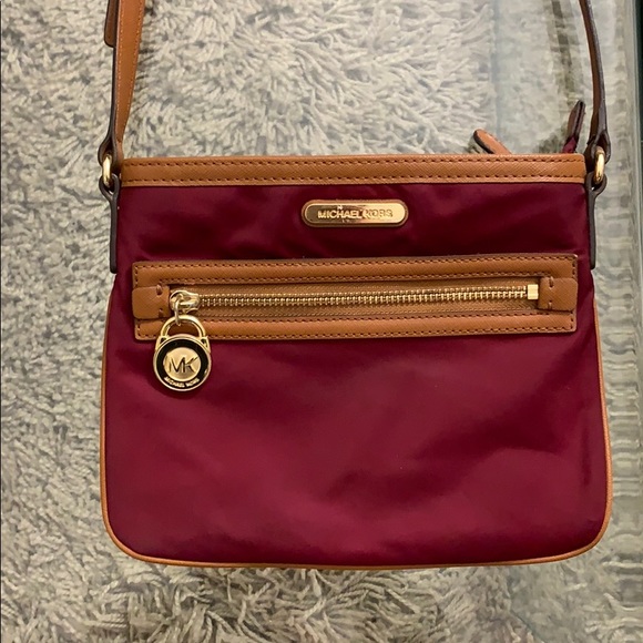 Michael Kors Kempton Crossbody Bag - Burgundy - Picture 1 of 7